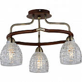 Потолочная люстра 412 412-03-53ABW antique brass + walnut от производителя N-Light, арт: 412-03-53ABW antique brass + walnut