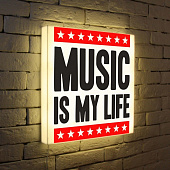 Лайтбокс Music is my life 45-45-d-072