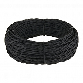 Кабель Ретро кабель черный Ретро кабель витой 2х1,5 (черный) 20м