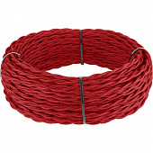 Провод Ретро Ретро кабель витой  3х2,5  (красный)