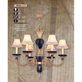 Подвесная люстра 293A 293A/6 CB COBALT/GARNET CER.- ONLY CANDLE от производителя Riperlamp, арт: 293A/6 CB COBALT/GARNET CER.- ONLY CANDLE