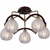 Потолочная люстра 407 407-05-53ABWBB antique brass + walnut от производителя N-Light, арт: 407-05-53ABWBB antique brass + walnut