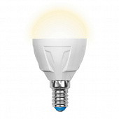 Лампочка светодиодная  LED-G45-6W/WW/E14/FR/DIM PLP01WH картон